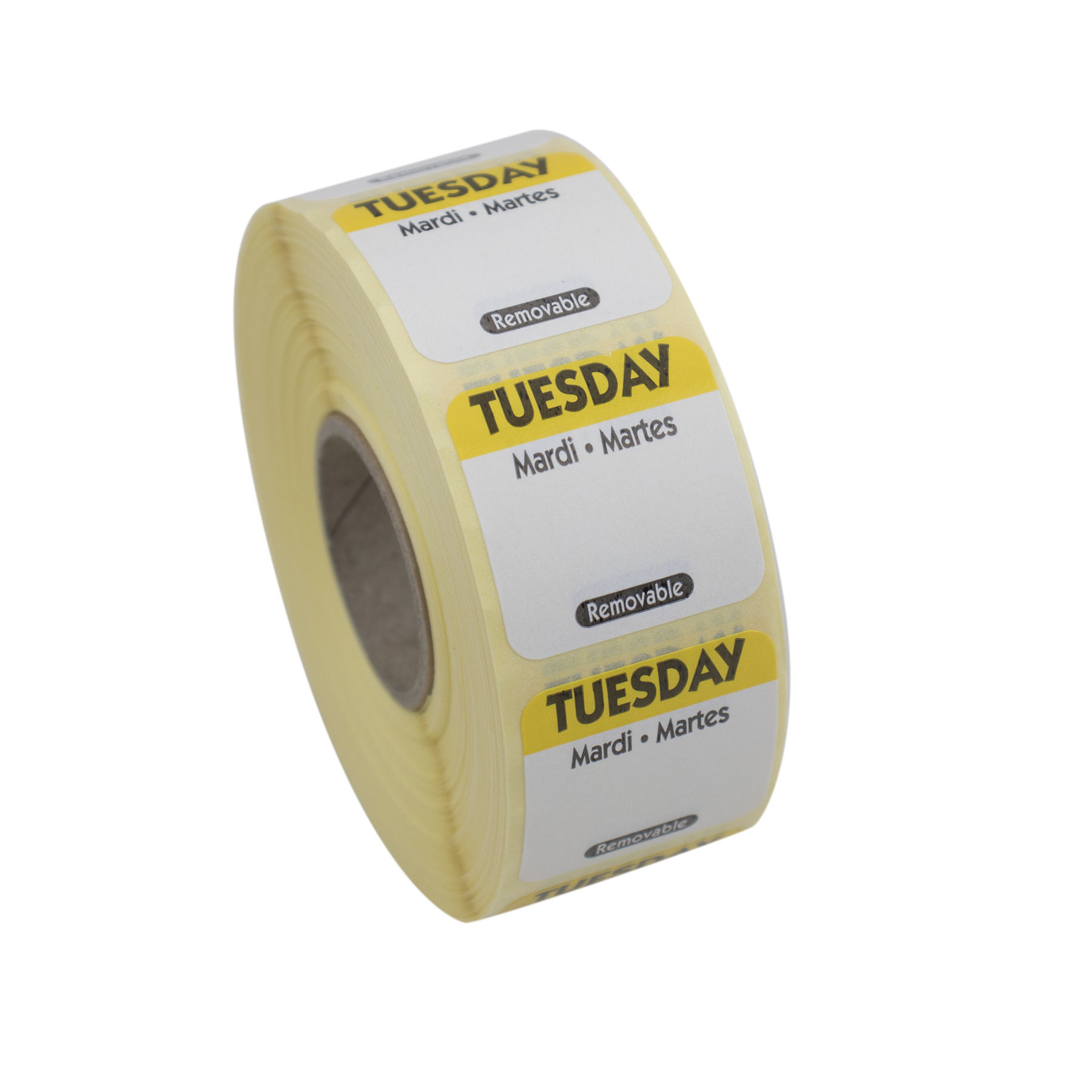 Blue Tuesday Label NCCO International Limited. 25mm Trilingual Removable Tuesday Label ...