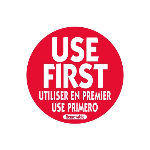 50mm (2″) Trilingual Use First Removable Label 