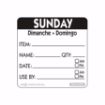 Picture of 50mm (2″) Trilingual Item, Date, Use By Removable Labels - Sunday