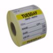 Picture of 50mm (2″) Trilingual Item, Date, Use By Removable Labels - Tuesday