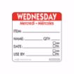 Picture of 50mm (2″) Trilingual Item, Date, Use By Removable Labels - Wednesday