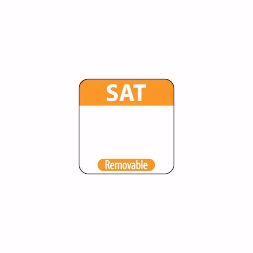 Picture of 19mm (.75") English Removable Labels - Saturday
