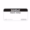 Picture of 25mm (1") Trilingual Removable Labels - Sunday