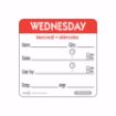 Picture of 50mm (2") Trilingual Item-Date-Use By Dissolving Labels - Wednesday