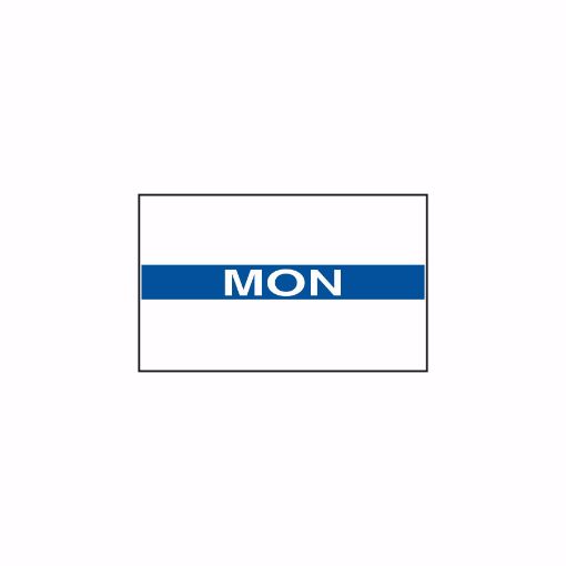 Picture of Removable-Freezable Double Line Food Marker Labels - Monday