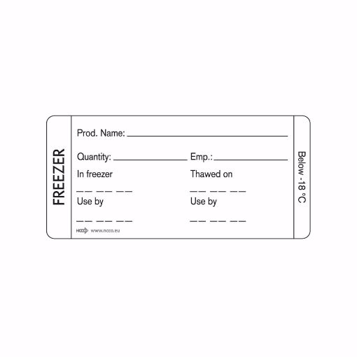 Picture of 35mm (1.5") English Permanent Cold Temp Freezer Label