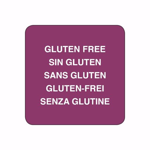 Picture of 50mm (2") English Removable Allergen label Gluten Free - RGLF22R