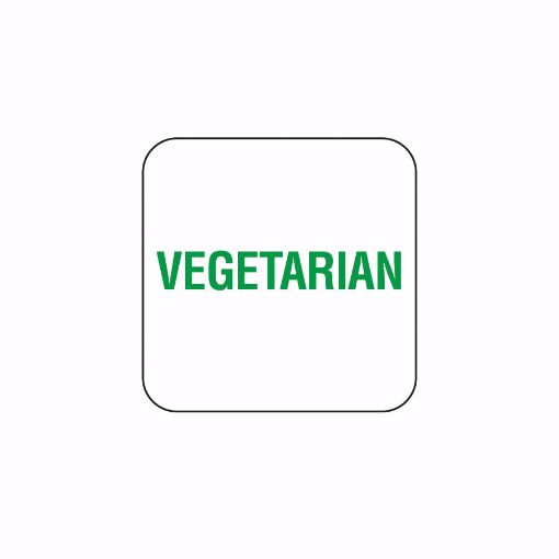 Picture of 25mm (1") English Removable Allergen Vegetarian Label