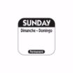 Picture of 25mm (1″) Trilingual Permanent Labels - Sunday
