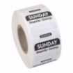Picture of 25mm (1") Trilingual Dissolving Labels - Sunday