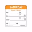 Picture of 50mm (2") Trilingual Item-Date-Use By Dissolving Labels - Saturday