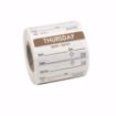 Picture of 50mm (2") Trilingual Item-Date-Use By Dissolving Labels - Thursday