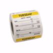 Picture of 50mm (2") Trilingual Item-Date-Use By Dissolving Labels - Tuesday
