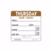 Picture of 50mm (2") Trilingual Item-Date-Use By DuraPeel Labels - Thursday