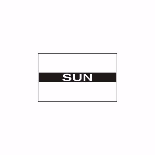 Picture of Removable-Freezable Double Line Food Marker Labels - Sunday