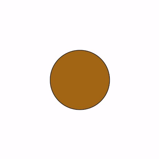 Picture of 19mm (.75") Circle Brown Permanent Blank Dot