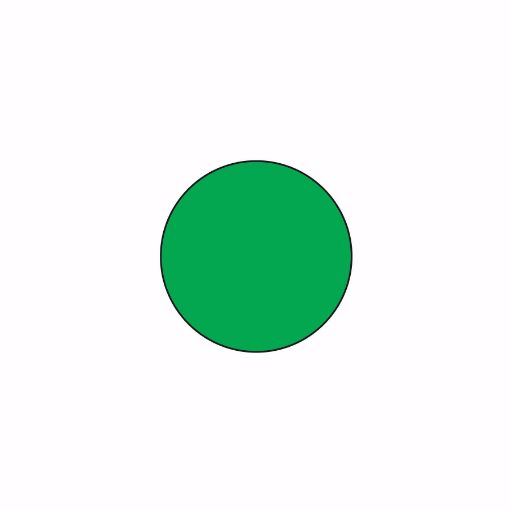 Picture of 19mm (.75") Circle Green Permanent Blank Dot