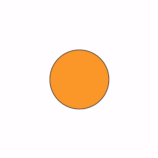 Picture of 19mm (.75") Circle Orange Permanent Blank Dot