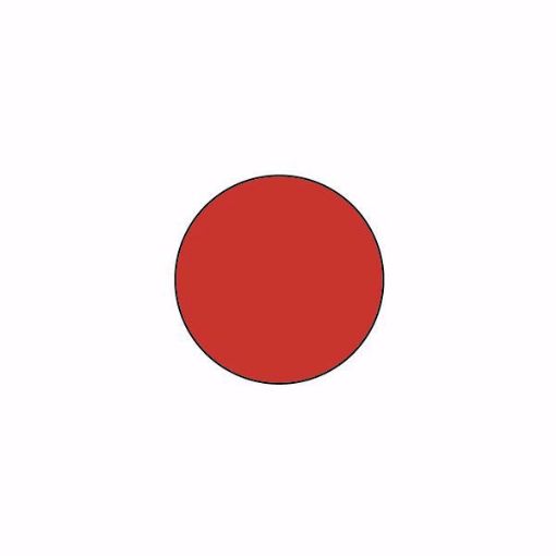 Picture of 19mm (.75") Circle Red Permanent Blank Dot